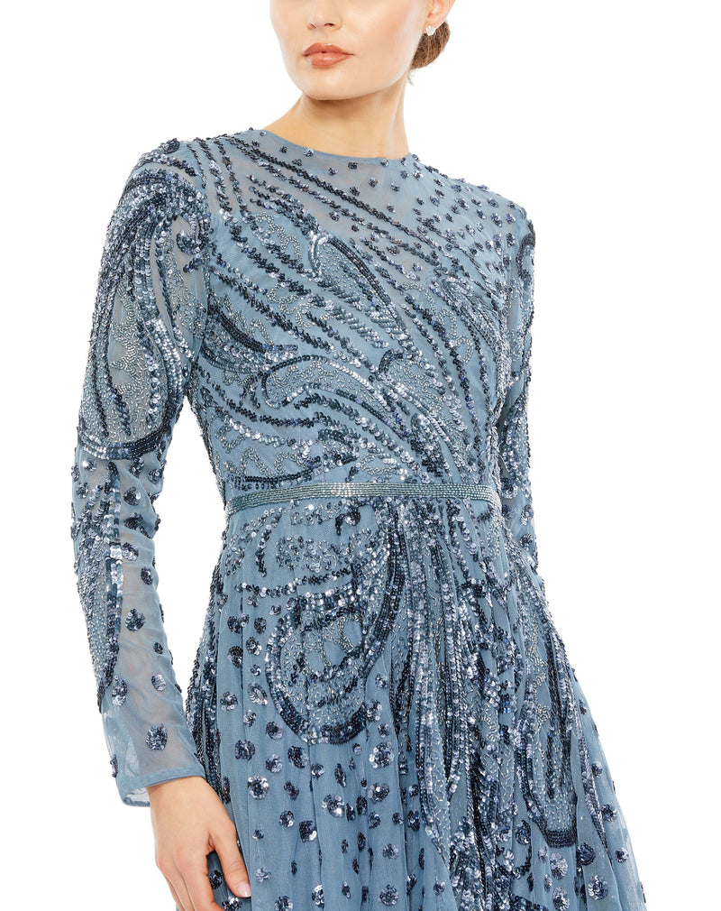 Mac Duggal 5572-SlateBlue-CL