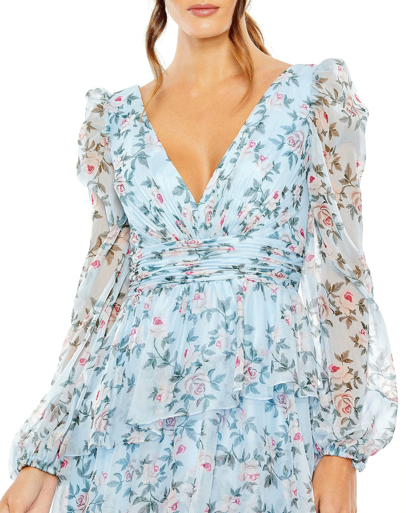 Mac Duggal 55880-AquaMulti-CL
