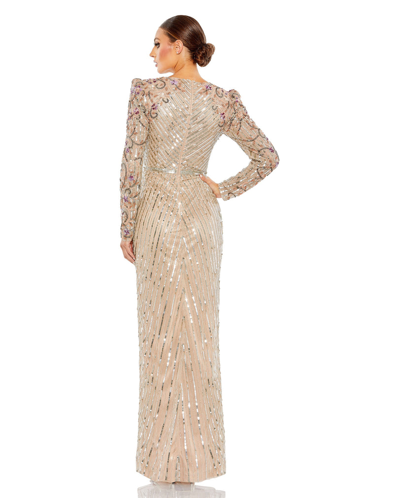 Mac Duggal 5628-NudeMulti-BK