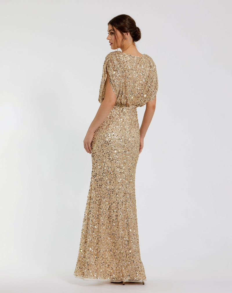 Mac Duggal 5640-NudeGold-BK