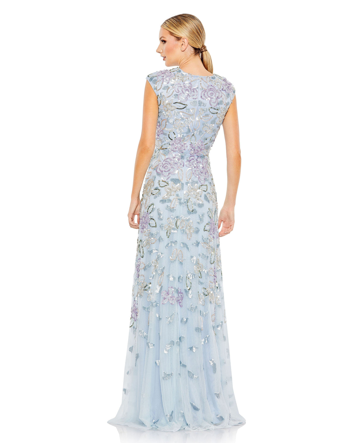 Mac Duggal 5647-IceBlueMulti-BK