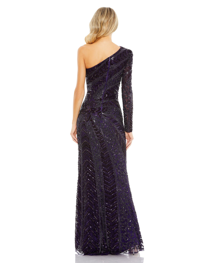 Mac Duggal 5649-Aubergine-BK