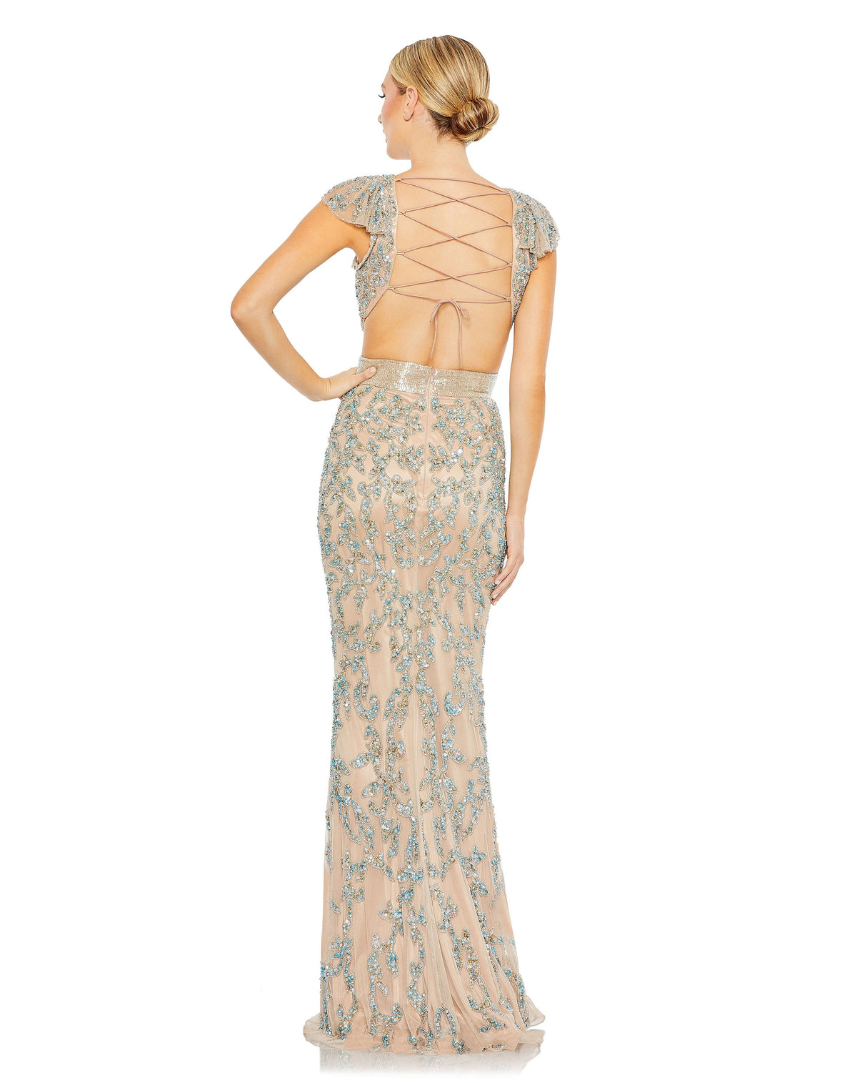 Mac Duggal 5689-NudeMulti-BK