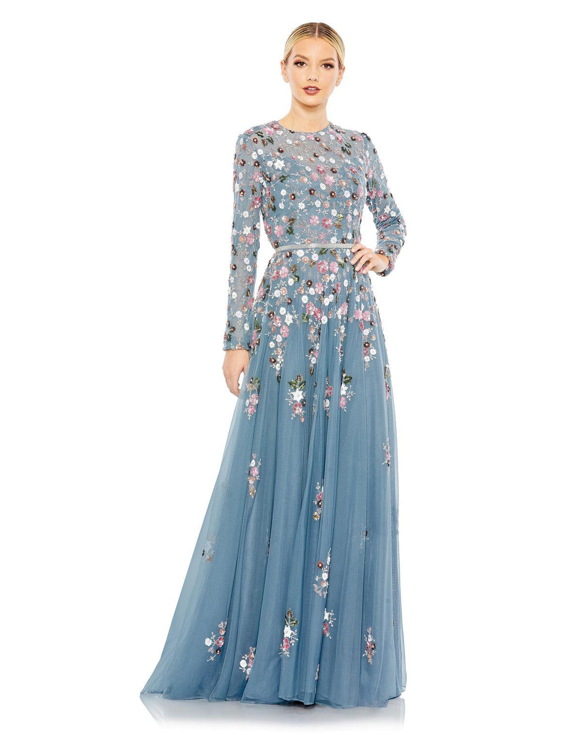 Mac Duggal 5721-SlateBlueMulti-AB