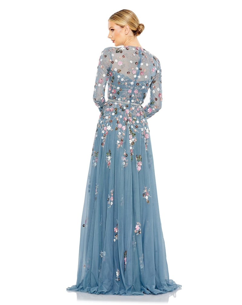 Mac Duggal 5721-SlateBlueMulti-BK