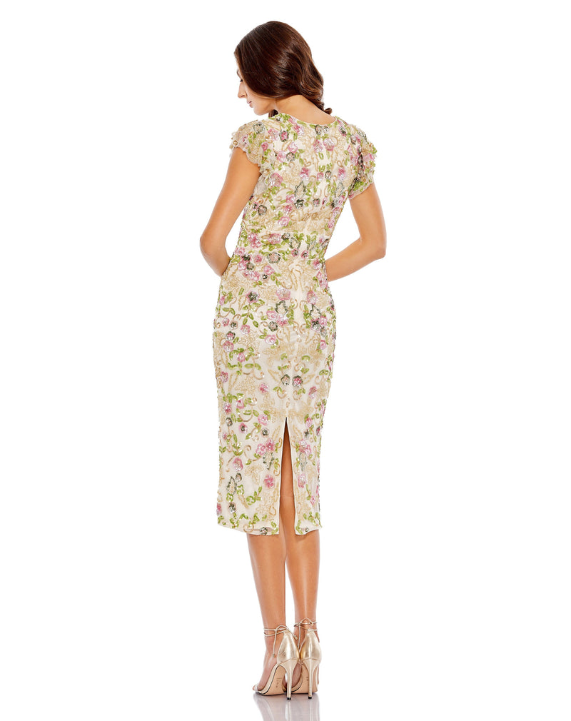 Mac Duggal 5722-CreamMulti-BK