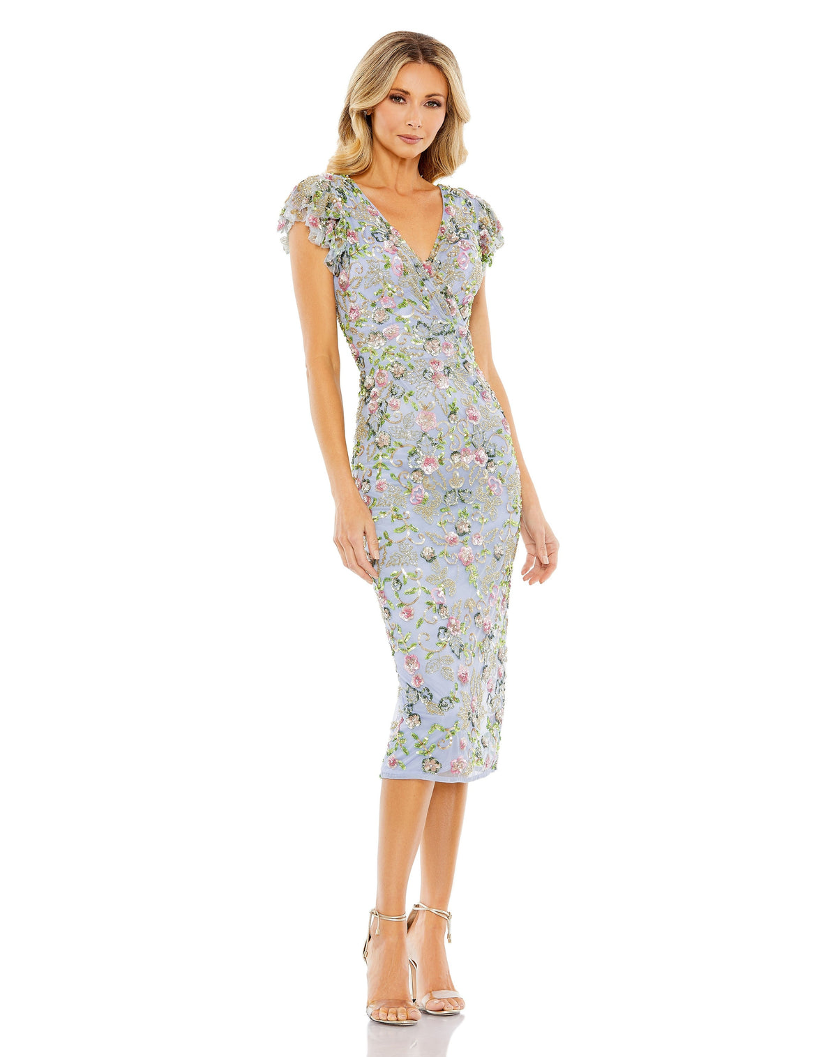 Mac Duggal 5722-SlateBlueMulti-AB