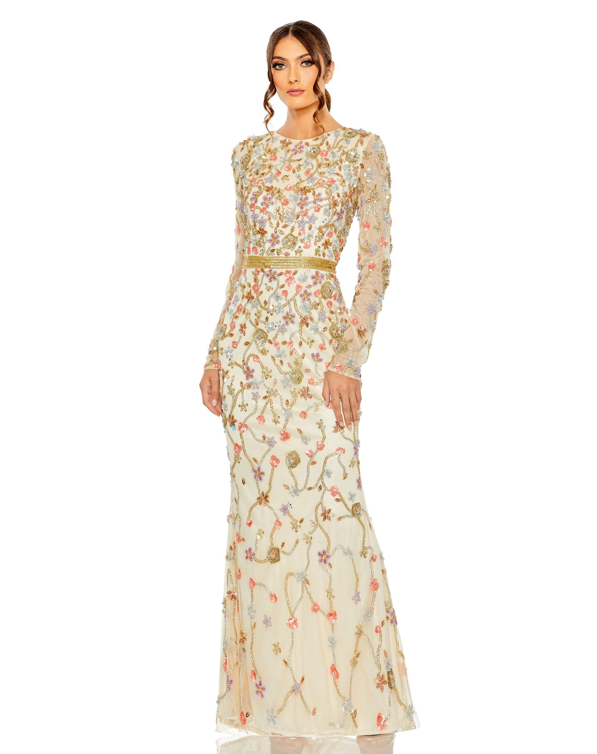 Mac Duggal 6016-NudeMulti-AB