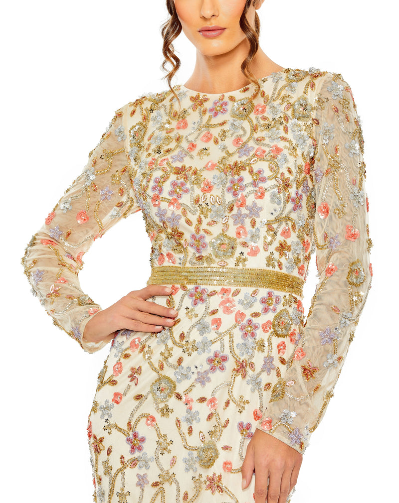Mac Duggal 6016-NudeMulti-CL