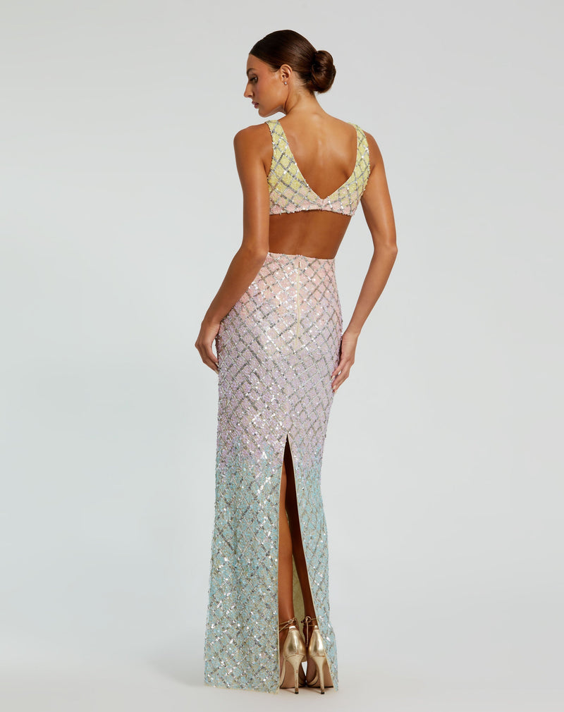 Mac Duggal 6049-Rainbow-BK