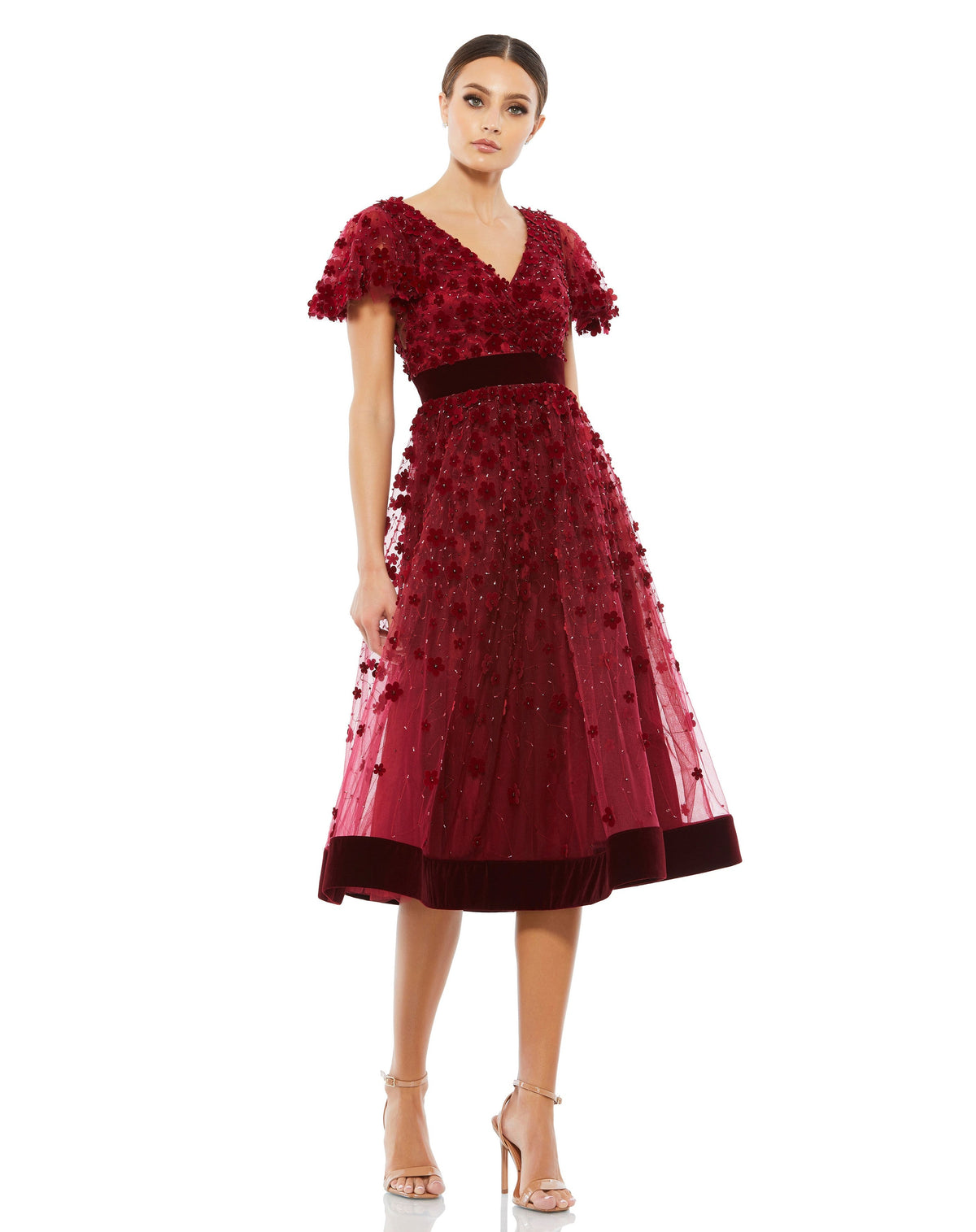 Mac Duggal 67854-Burgundy-AB