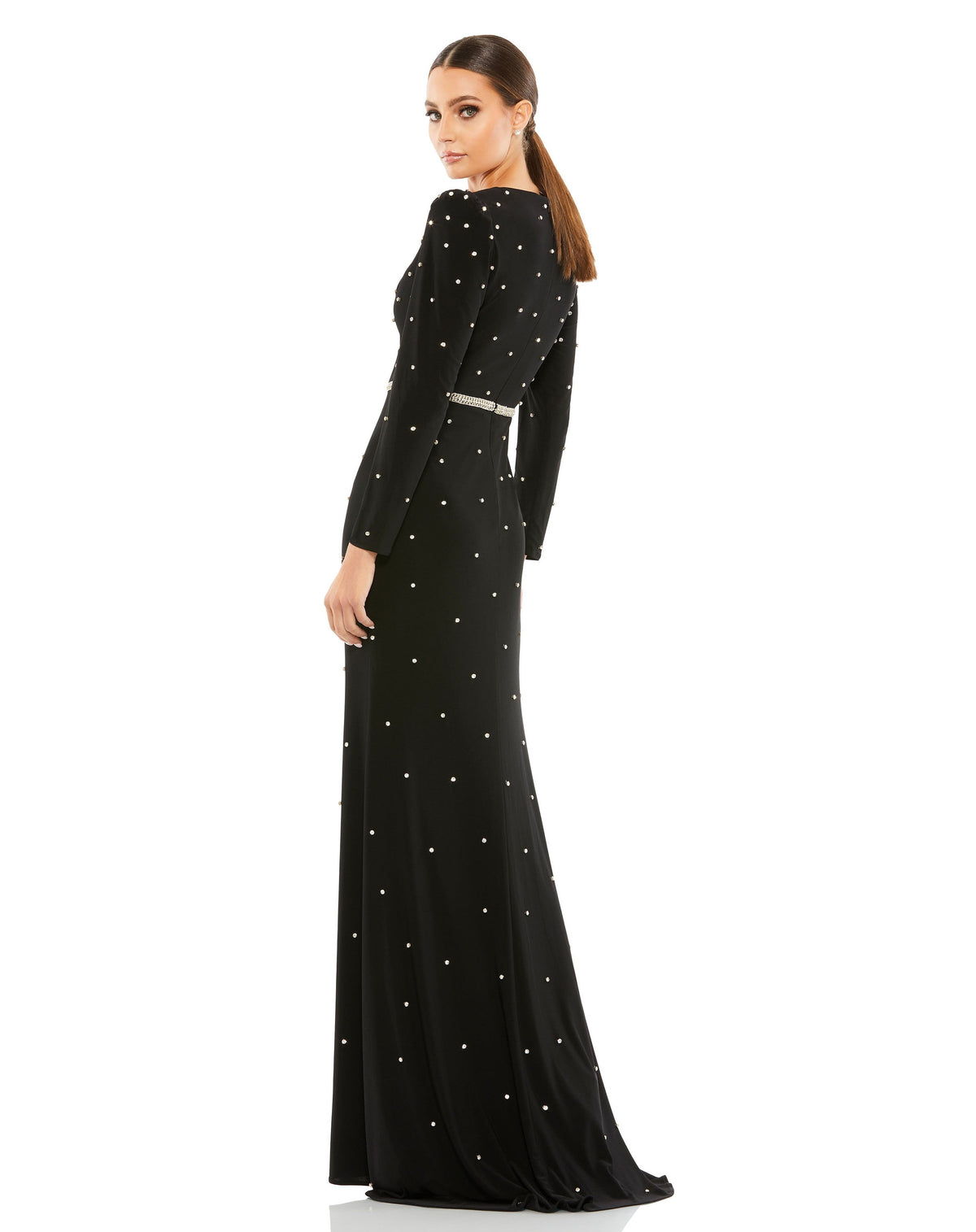 Mac Duggal 67874-BlackSilver-BK