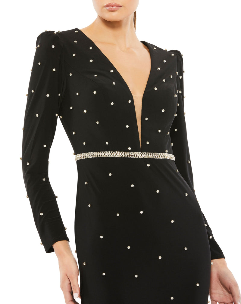 Mac Duggal 67874-BlackSilver-CL