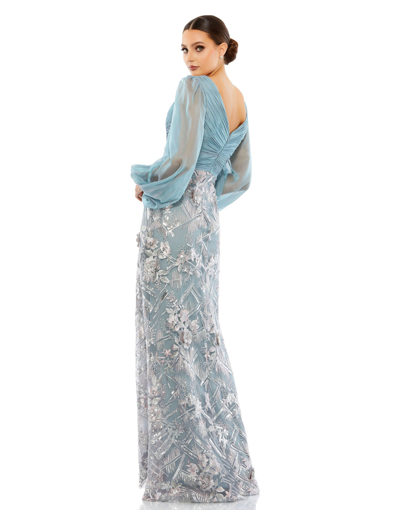Mac Duggal 67886-SlateBlue-BK