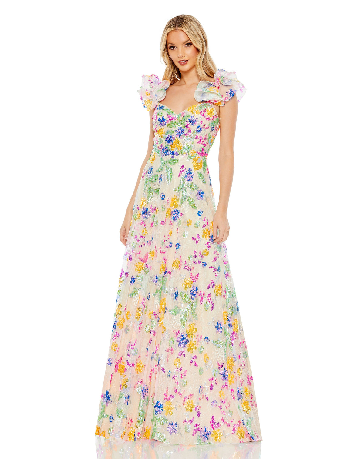 Mac Duggal 68068-WhiteMulti-AB