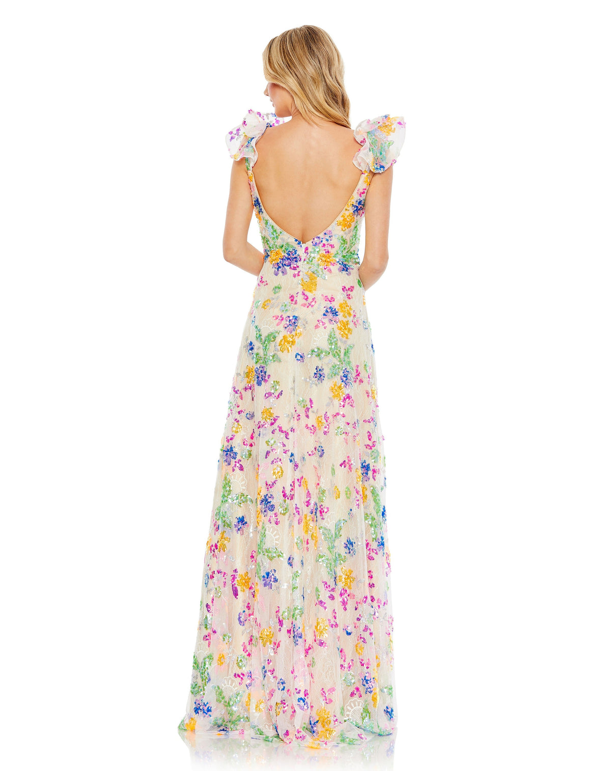 Mac Duggal 68068-WhiteMulti-BK