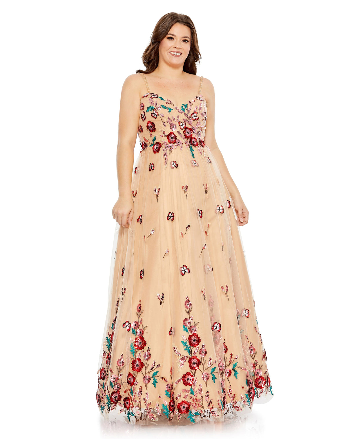 Mac Duggal 68157-NudeMulti-AB