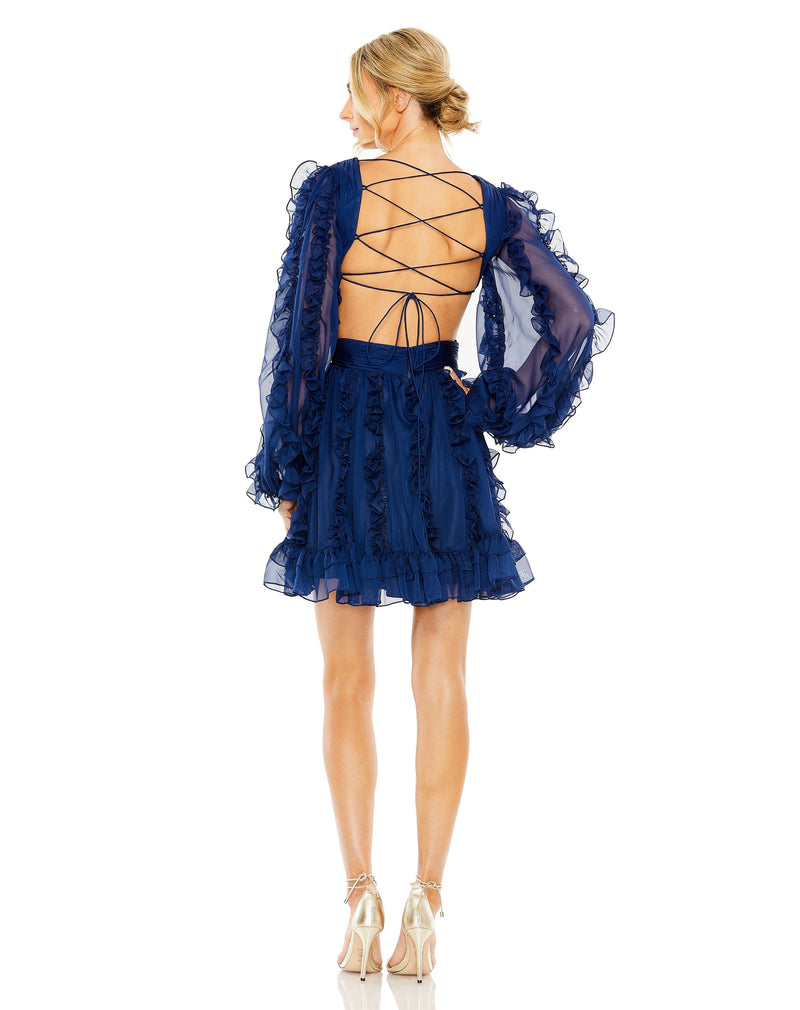 Mac Duggal 68418-Indigo-BK