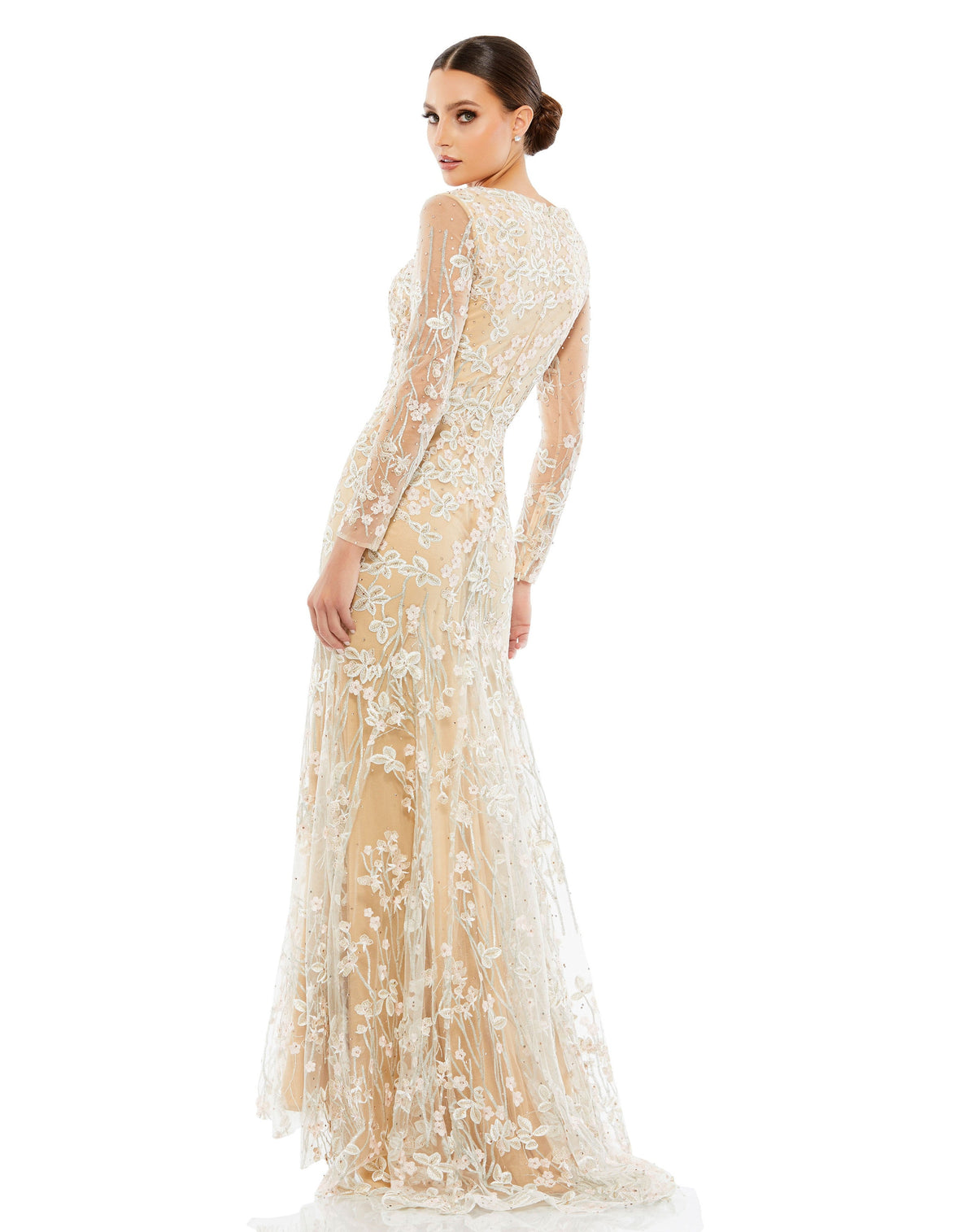 Mac Duggal 70239-IvoryNude-BK