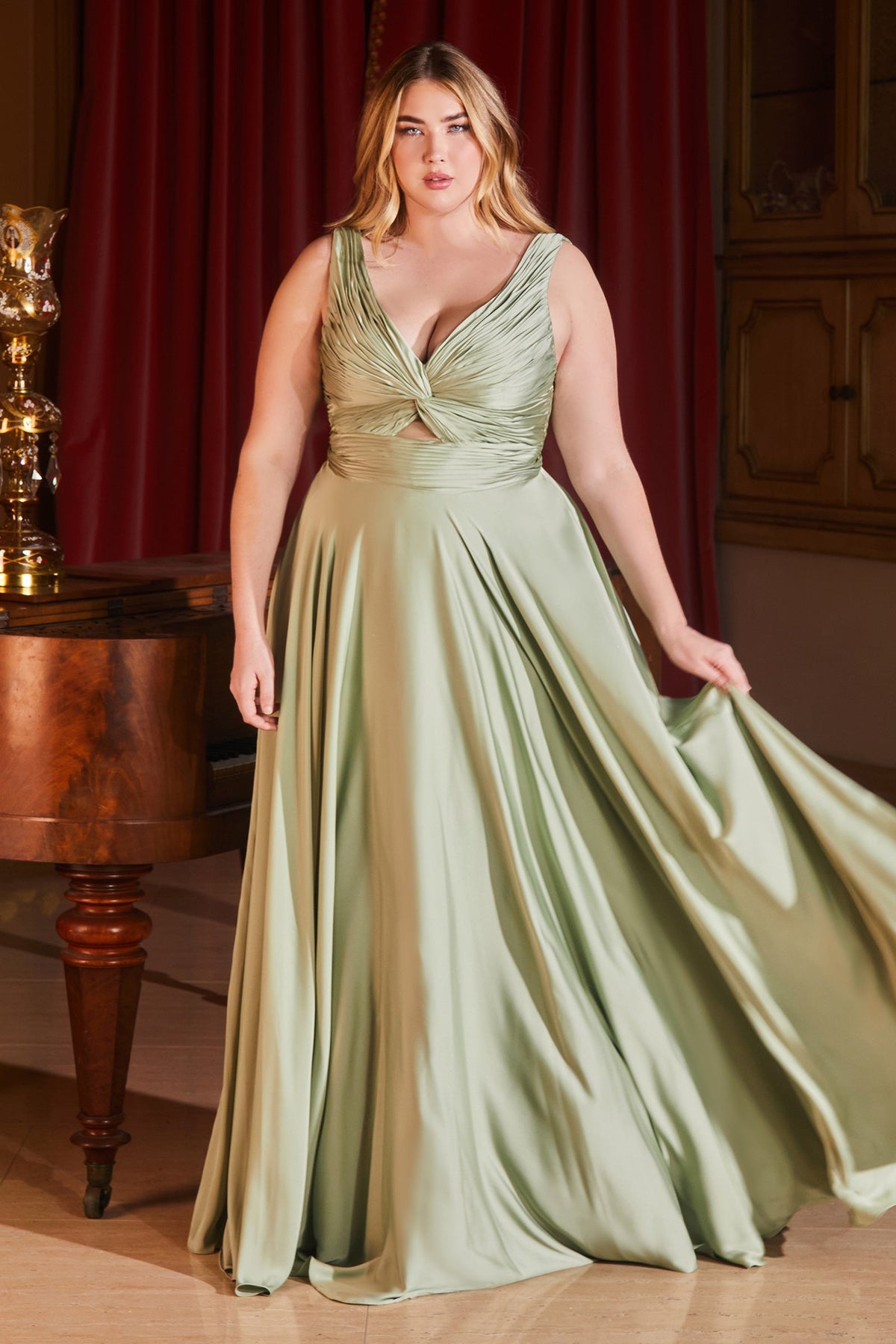 Ladivine by Cinderella Divine 7497C_SAGE_FRONT