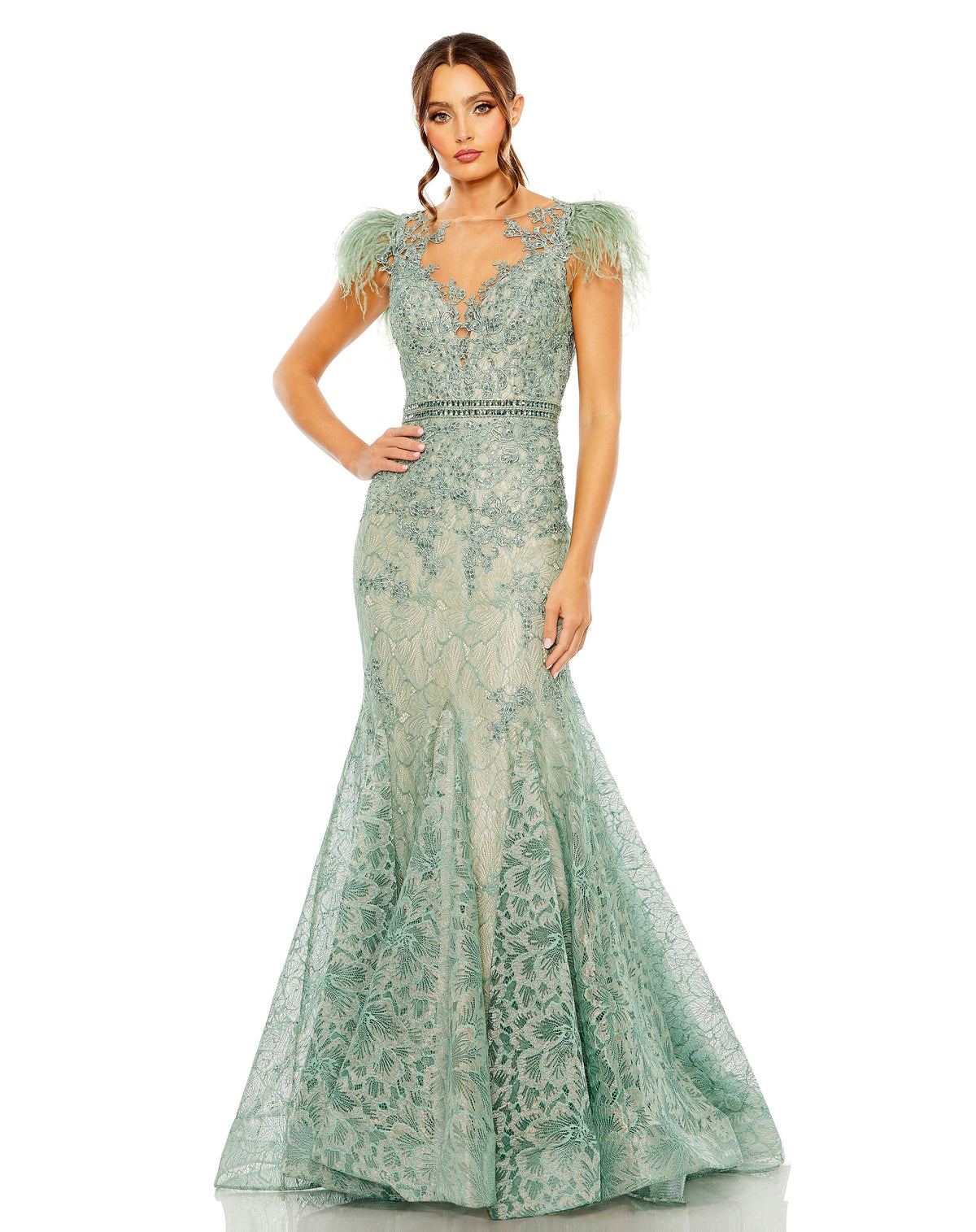 Mac Duggal 79230-Sage-AB