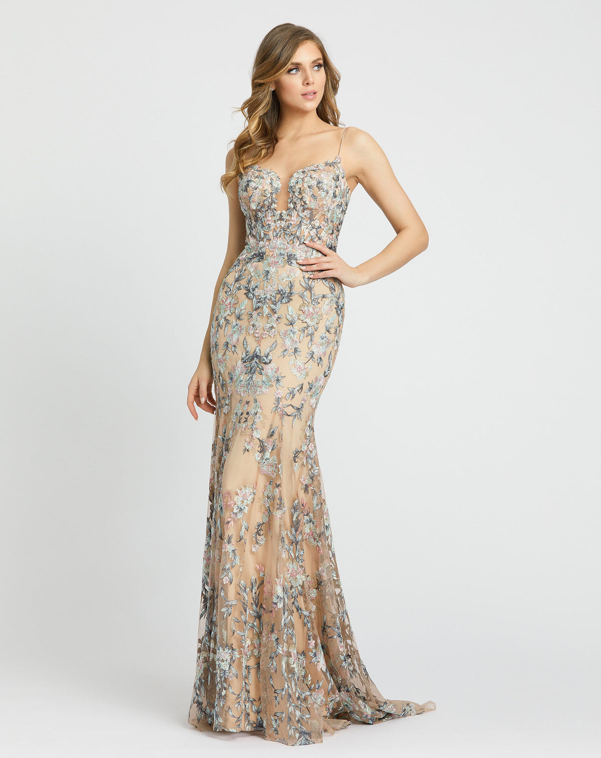 Mac Duggal 79313-NudeMulti-AB