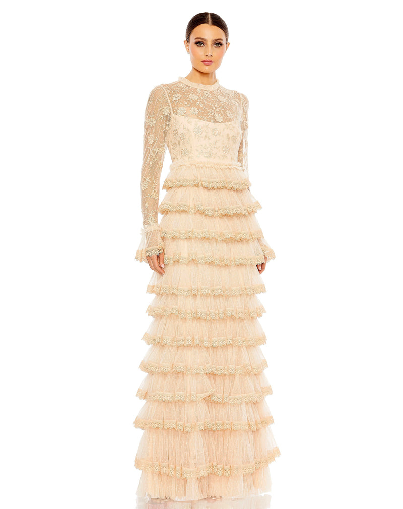 Mac Duggal 8004-Ecru-AB