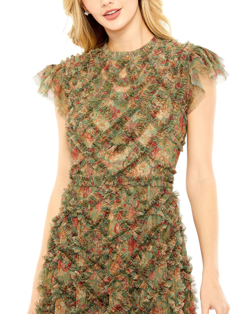 Mac Duggal 8009-GreenMulti-CL