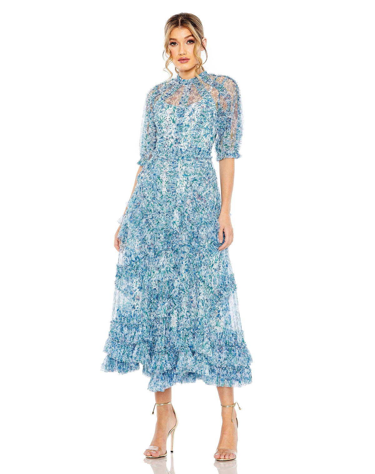 Mac Duggal 8011-BlueMulti-AB