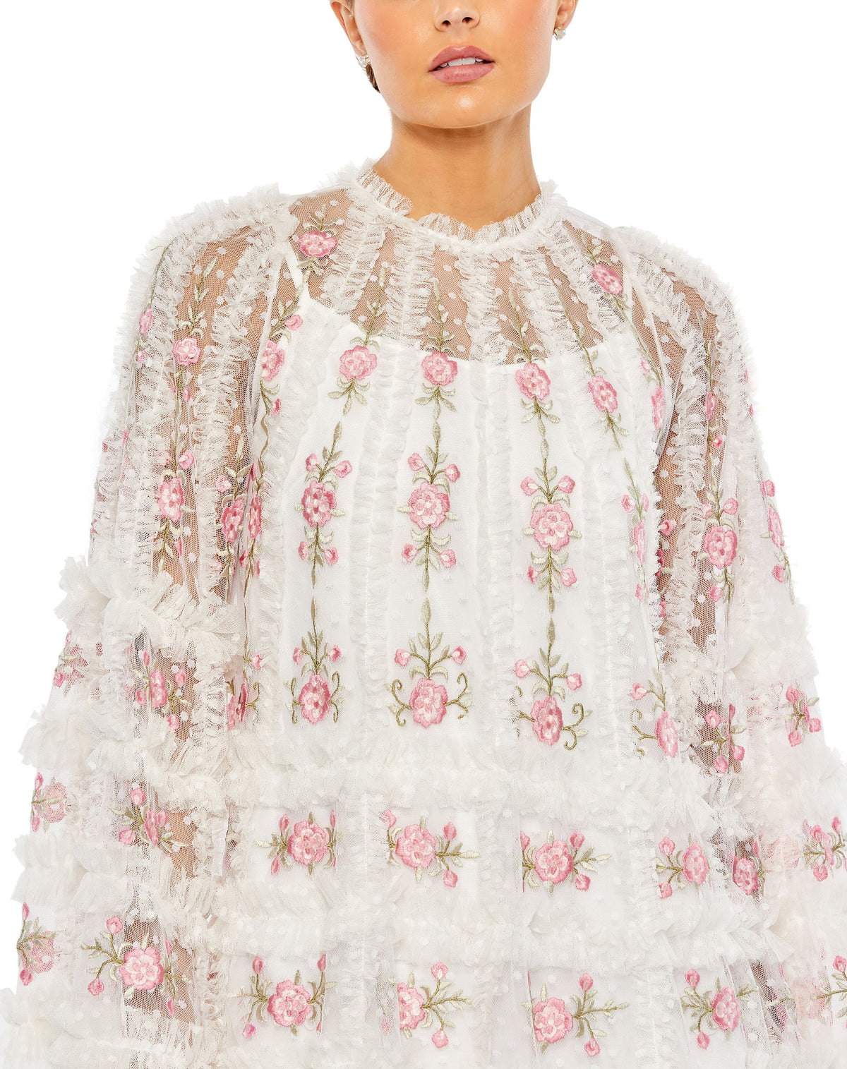 Mac Duggal 8031-WhiteMulti-CL