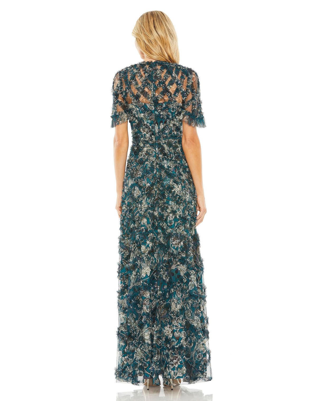 Mac Duggal 8043-TealMulti-BK