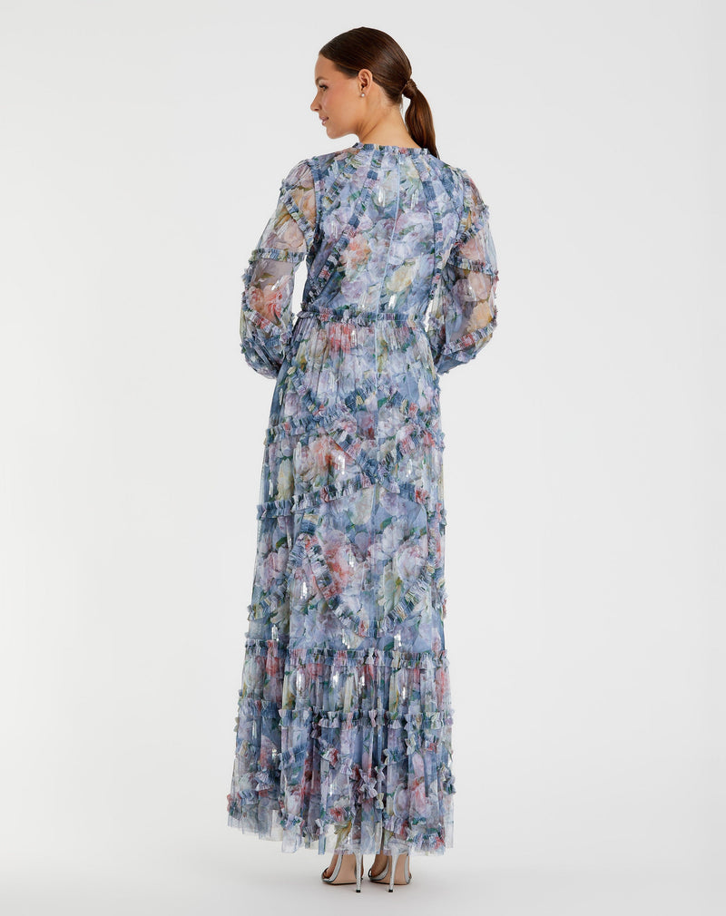 Mac Duggal 8098-PlatinumMulti-BK