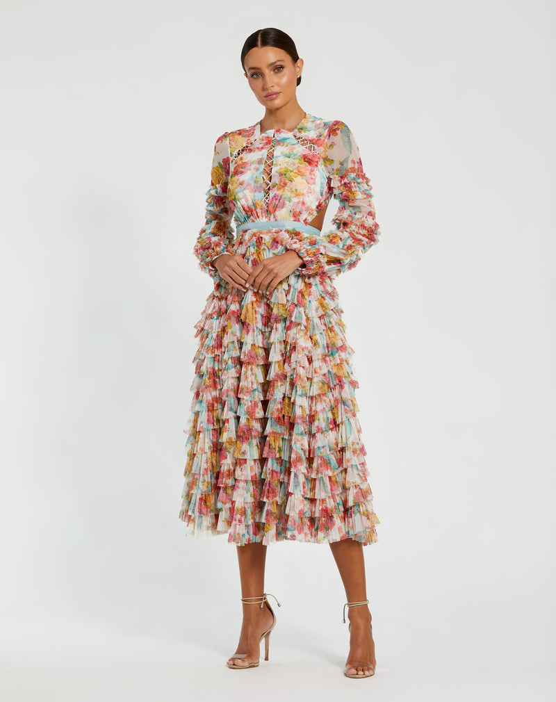 Mac Duggal 8130-WhiteMulti-AB