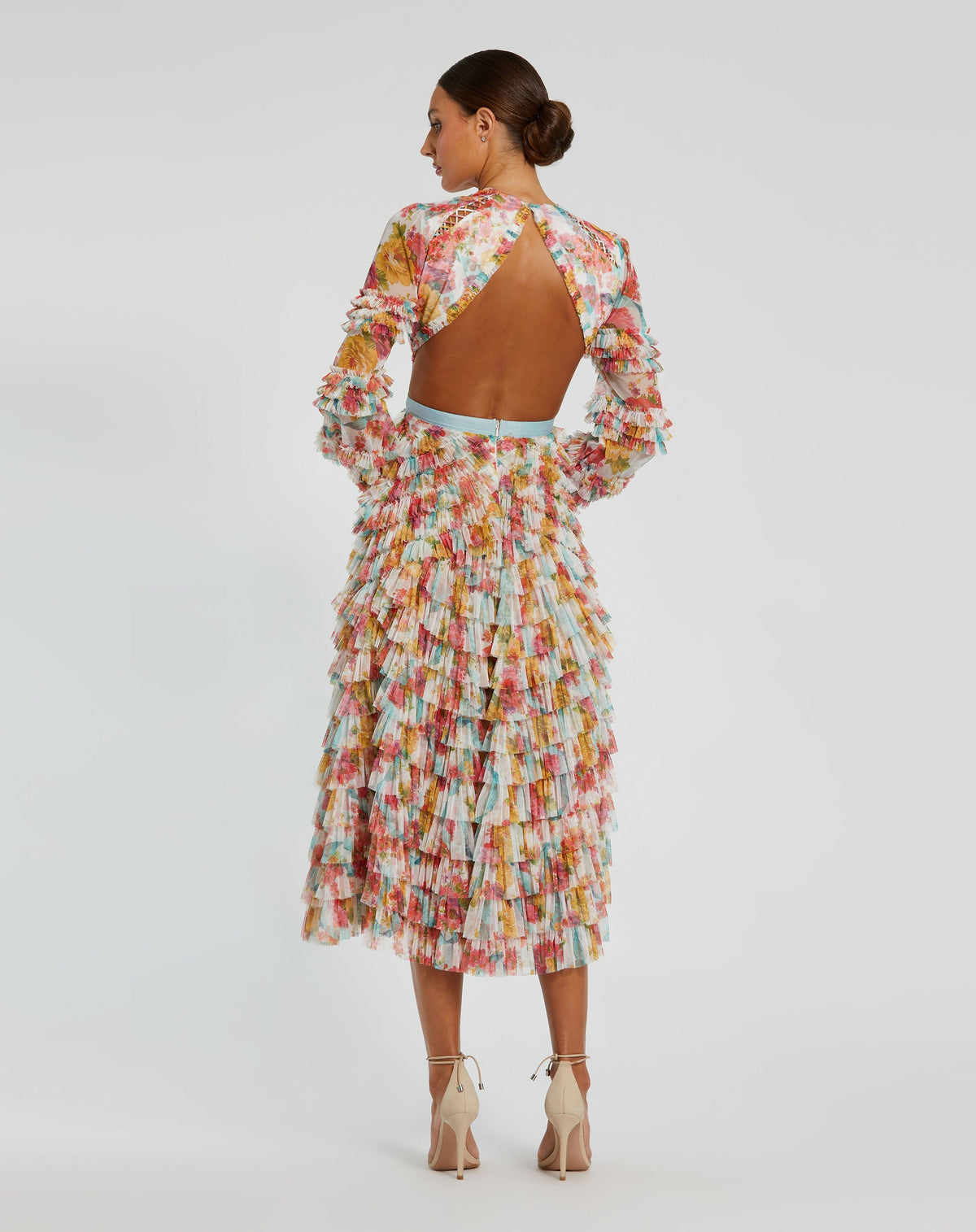 Mac Duggal 8130-WhiteMulti-BK