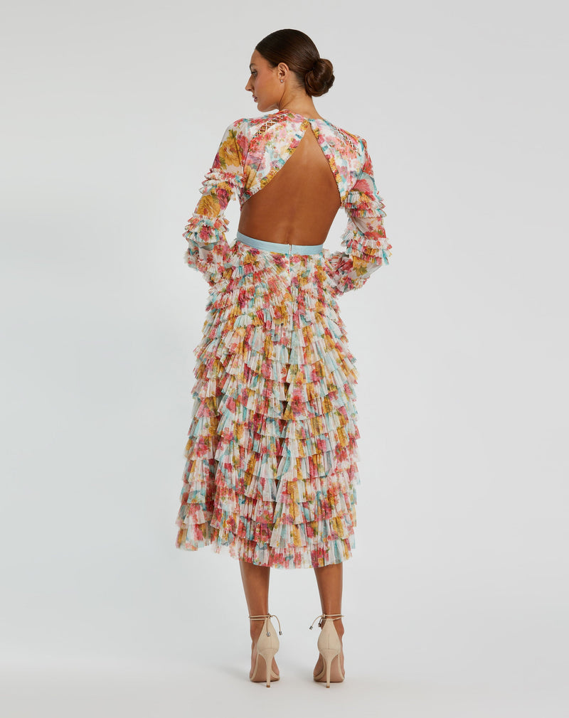 Mac Duggal 8130-WhiteMulti-BK
