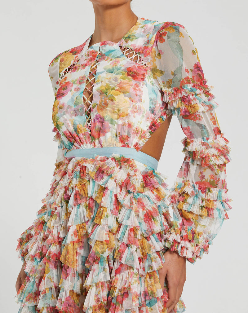 Mac Duggal 8130-WhiteMulti-CL