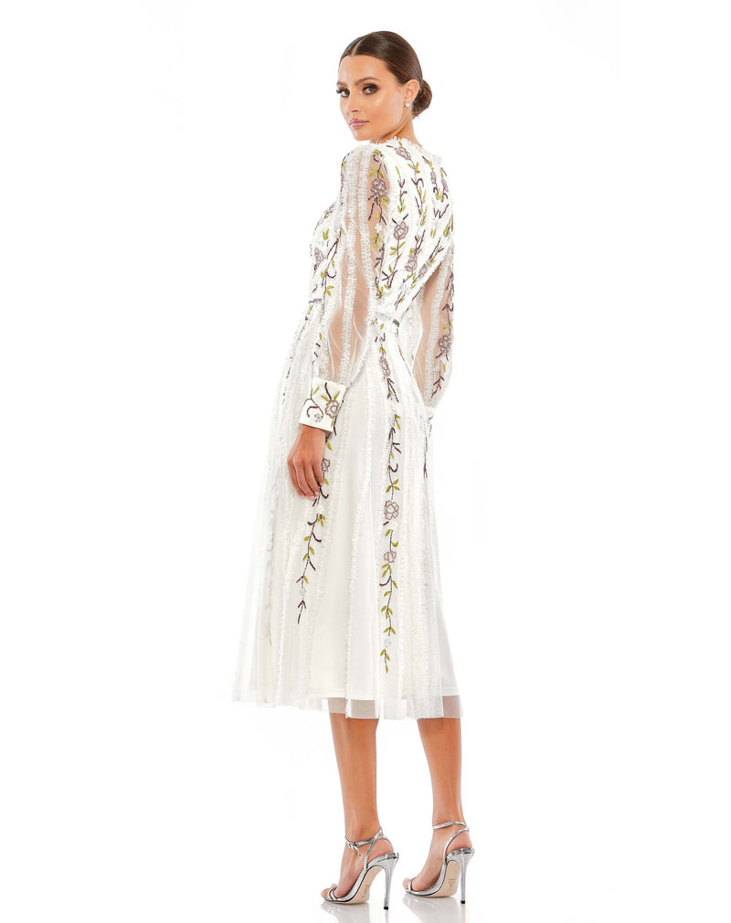 Mac Duggal 9133-IvoryMulti-BK
