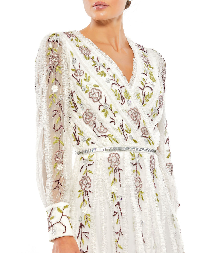 Mac Duggal 9133-IvoryMulti-CL