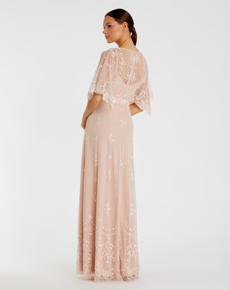 Mac Duggal 9144-Blush-BK