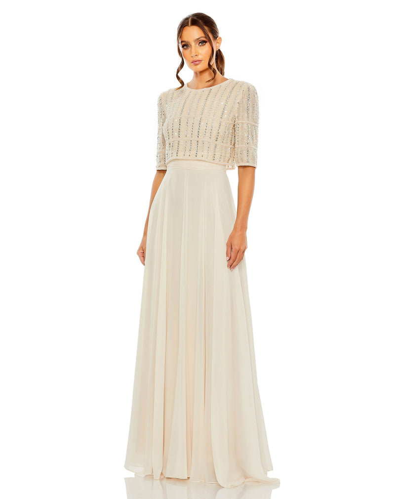 Mac Duggal 9180-Nude-AB