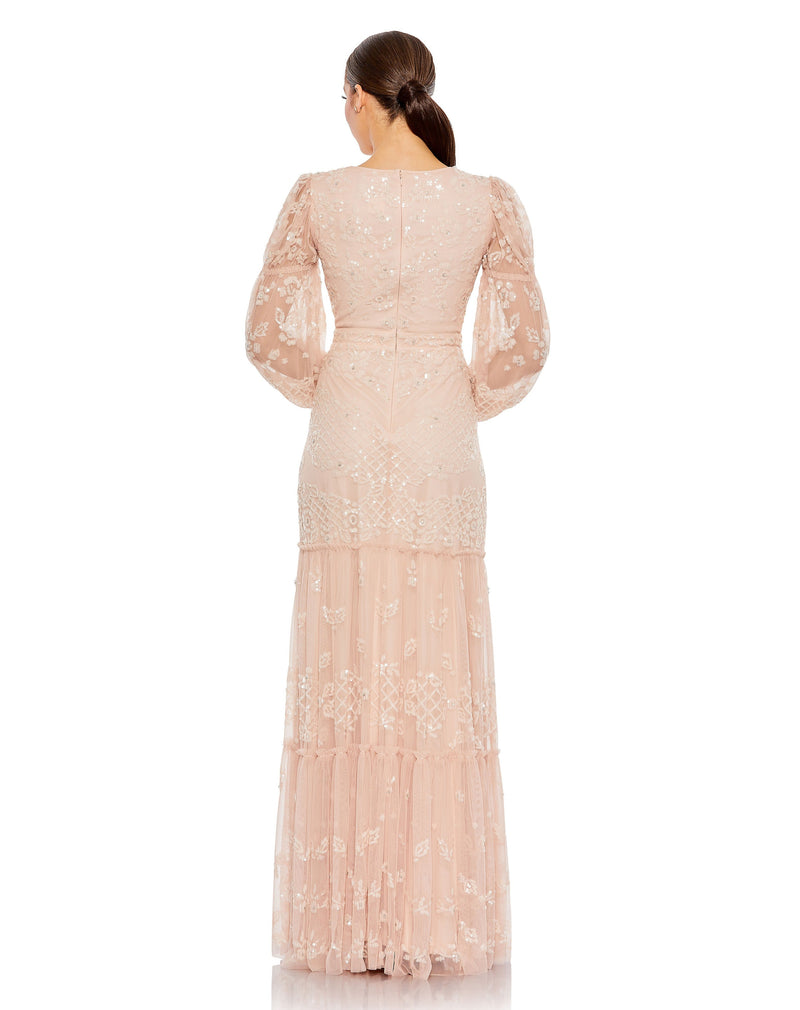 Mac Duggal 9197-Blush-BK