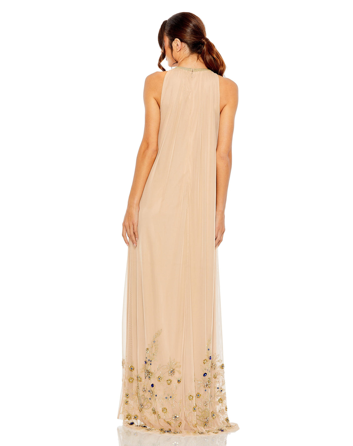 Mac Duggal 9232-NudeGold-BK