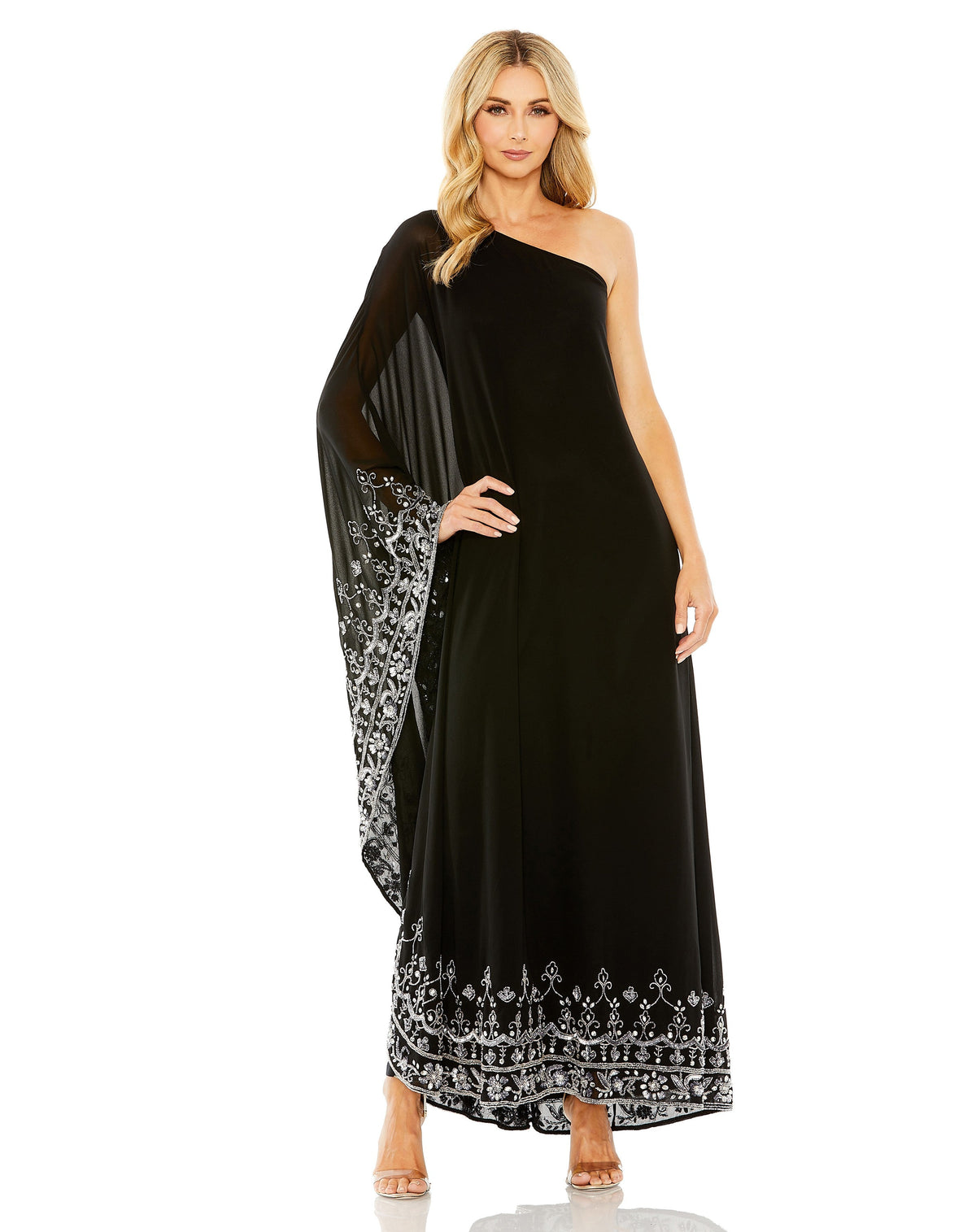 Mac Duggal 9251-BlackSilver-AB
