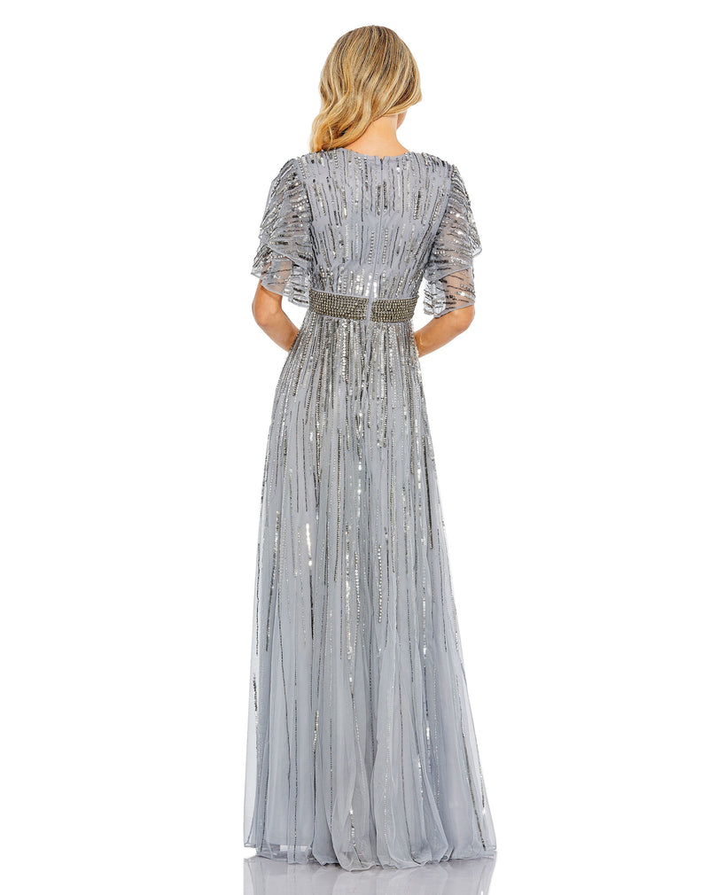 Mac Duggal 93582-SlateBlue-BK