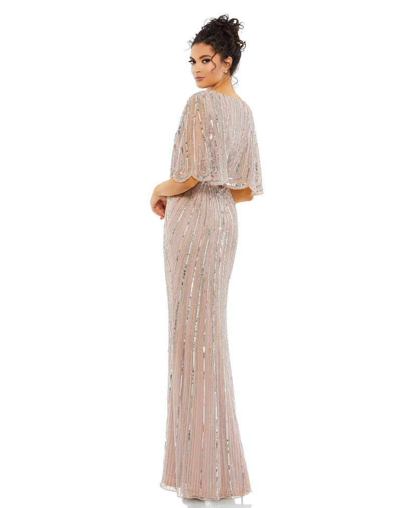 Mac Duggal 93583-VintageRose-BK