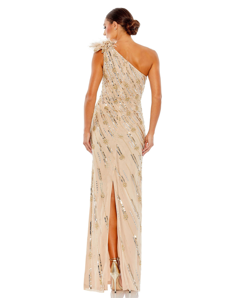 Mac Duggal 93739-NudeGold-BK