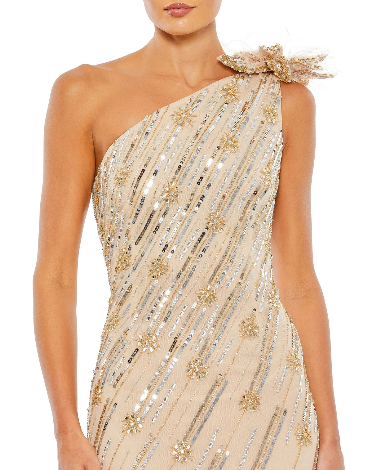 Mac Duggal 93739-NudeGold-CL