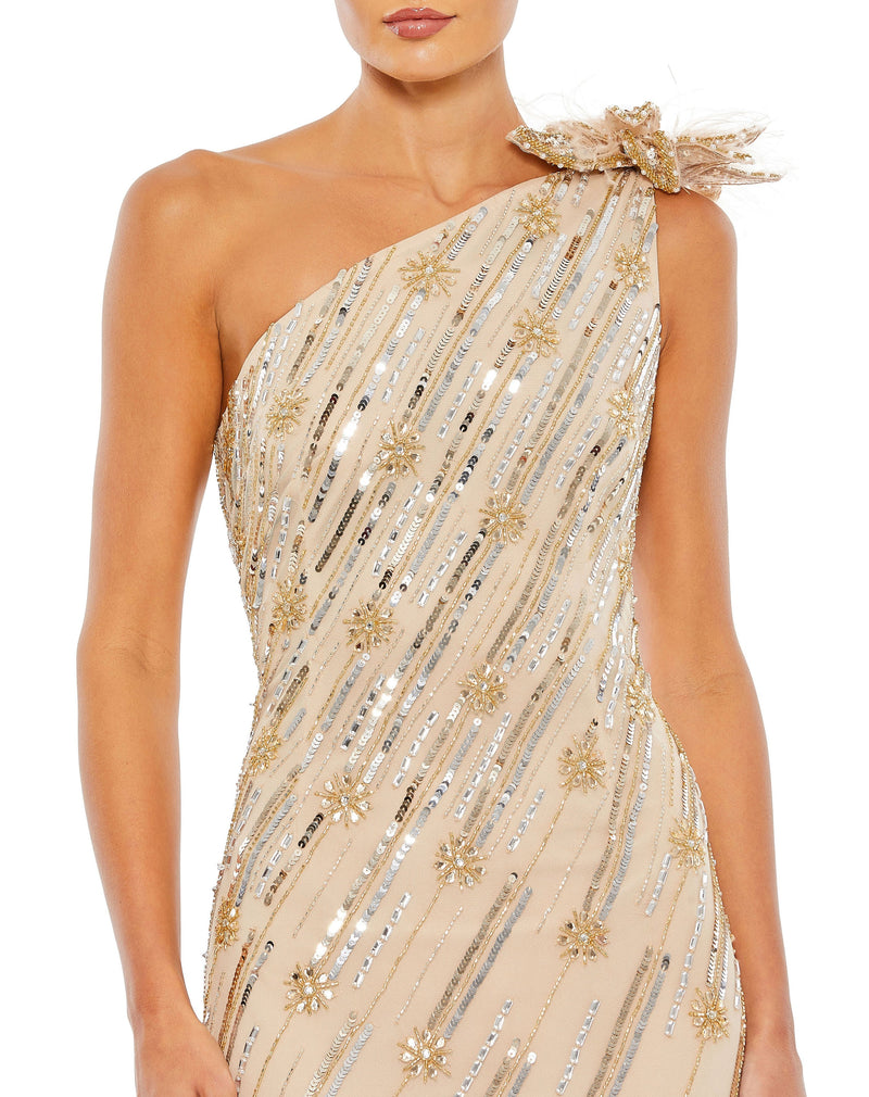 Mac Duggal 93739-NudeGold-CL