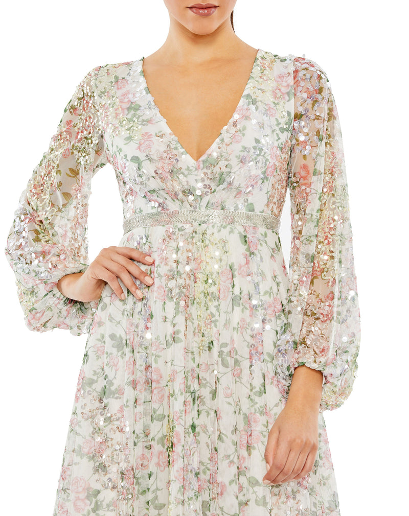Mac Duggal 93788-WhiteMulti-CL