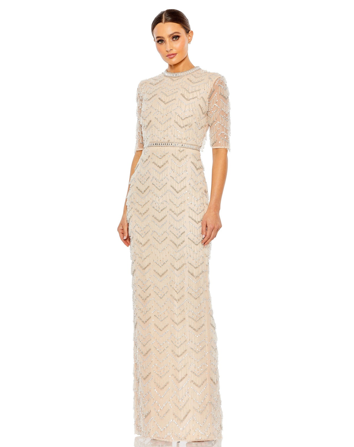 Mac Duggal 94071-Nude-AB